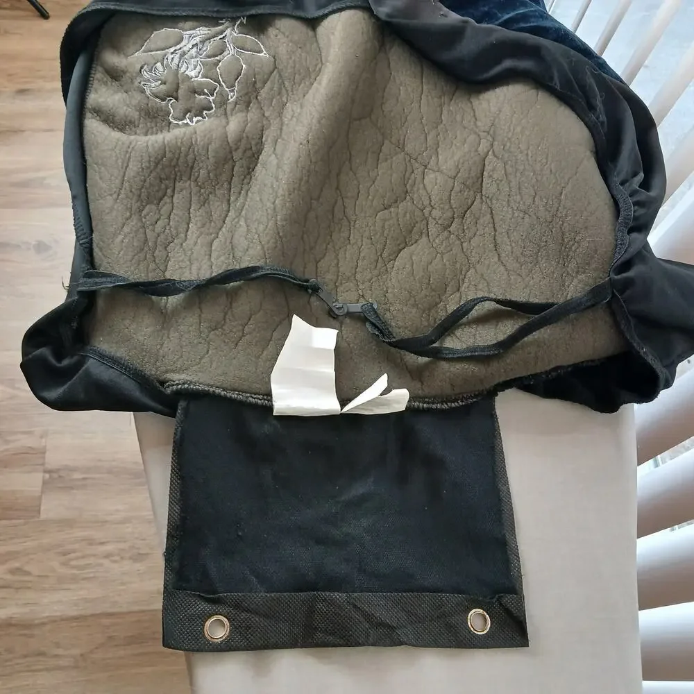 Auto Expressions Amy Brown Fairy Rose Blue Velvet Universal-Fit Front Seat Cover - Picture 6 of 14